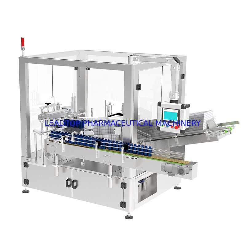 Mehrfachflaschenkartonmaschine mit servobetriebenen Klemmen und Doppelreihe-Umlenkung für effiziente Verpackung verschiedener Flaschenarten