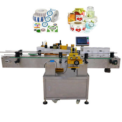 Guter Preis Doppelte quadratische automatische Seitenetikettiermaschine der Flaschen-134mm Online